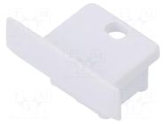 Cap for LED profiles; white; 2pcs; ABS; with hole; SMART-IN10 TOPMET