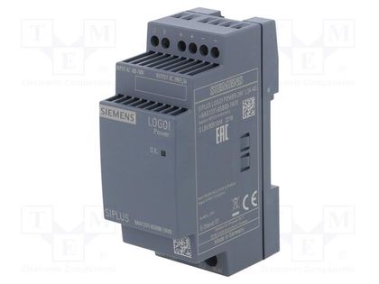 Power supply: switched-mode; for DIN rail; 31.2W; 24VDC; 1.3A SIEMENS 6AG1331-6SB00-7AY0