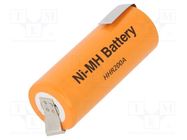 Re-battery: Ni-MH; 4/5A,4/5R23; 1.2V; 2000mAh; soldering lugs PANASONIC