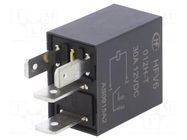 Relay: electromagnetic; SPST-NO; Ucoil: 12VDC; 30A; automotive HONGFA RELAY