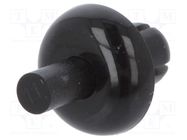 Rivet; polyamide; L.rivet: 5mm; Panel cutout diam: 4.1mm; black DREMEC