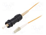 Fiber patch cord; PIN: 1; multi mode simplex (MM); bayonet; 25m BULGIN