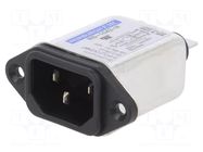 Connector: AC supply; socket; male; Inom: 10A; Ir: 0.35mA; 250VAC ROXBURGH EMC