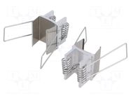 Holder U4; natural; 2pcs; stainless steel; spring; Kit: holder x2 TOPMET