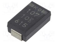 Capacitor: tantalum-polymer; low ESR; 100uF; 10VDC; D; 2917; SMD KEMET