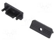 Cap for LED profiles; black; 20pcs; ABS; with hole; SURFACE10 TOPMET