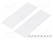 Cap for LED profiles; white; 2pcs; steel; 33.4x99.3x2mm TOPMET