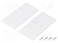 Cap for LED profiles; white; 2pcs; steel; 33.4x67.5x2mm TOPMET