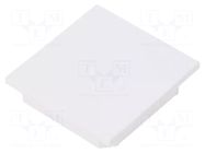 Cap for LED profiles; white; 2pcs; ABS; Kind of shutter: A TOPMET