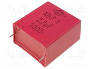 Capacitor: polypropylene; 2.2uF; 1kV; THT; 37.5mm WIMA