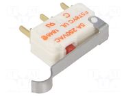 Microswitch SNAP ACTION; 5A/250VAC; SPDT; ON-(ON); Pos: 2; F5; IP40 SAIA-BURGESS