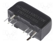 Converter: DC/DC; 3W; Uin: 43÷160V; Uout: 12VDC; Uout2: -12VDC; SIP8 