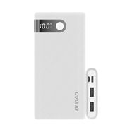 Dudao powerbank 10000 mAh 2x USB / USB Type C / micro USB 2 A with LED screen white (K9Pro-01), Dudao