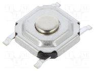 Microswitch TACT; Pos: 2; 0.05A/12VDC; SMT; none; 5.2x5.2mm; 1.5mm JIANFU