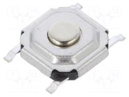 Microswitch TACT; SPST; Pos: 2; 0.05A/12VDC; SMT; none; 5.2x5.2mm JIANFU