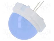 LED; 20mm; blue; 480÷1700mcd; 120°; Front: convex; 10.5÷11V POLAM-ELTA