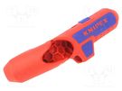 Stripping tool; Øcable: 8÷13mm; Wire: round; 135mm KNIPEX