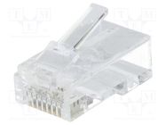 Plug; RJ45; Cat: 6a; unshielded; gold-plated; Layout: 8p8c; straight LOGILINK