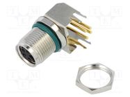 Connector: M8; female; PIN: 4; angled 90°; on PCBs; socket; 4A; IP68 AMPHENOL LTW