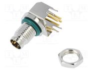 Connector: M8; male; PIN: 4; angled 90°; on PCBs; socket; 4A; IP68 AMPHENOL LTW