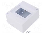 Enclosure: for modular components; IP20; white; No.of mod: 5; MINI ELEKTRO-PLAST NASIELSK