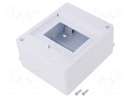 Enclosure: for modular components; IP20; white; No.of mod: 5; MINI ELEKTRO-PLAST NASIELSK