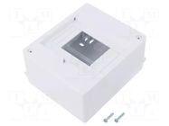 Enclosure: for modular components; IP20; white; No.of mod: 5; MINI ELEKTRO-PLAST NASIELSK
