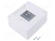 Enclosure: for modular components; IP20; white; No.of mod: 5; MINI ELEKTRO-PLAST NASIELSK
