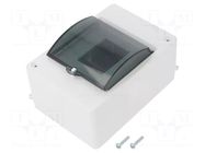 Enclosure: for modular components; IP20; white; No.of mod: 4; MINI ELEKTRO-PLAST NASIELSK
