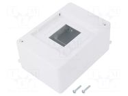 Enclosure: for modular components; IP20; white; No.of mod: 4; MINI ELEKTRO-PLAST NASIELSK