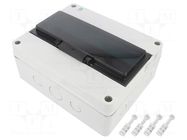 Enclosure: for modular components; IP65; light grey; HERMETICA ELEKTRO-PLAST NASIELSK