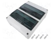 Enclosure: for modular components; IP65; light grey; HERMETICA ELEKTRO-PLAST NASIELSK