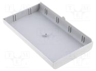 Enclosure: enclosure base; X: 70mm; Y: 123mm; Z: 14.5mm; ABS; grey COMBIPLAST