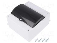 Enclosure: for modular components; IP20; white; No.of mod: 6; MINI ELEKTRO-PLAST NASIELSK