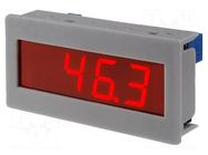 Voltmeter; digital,mounting; 0÷200mV; on panel; snap fastener AXIOMET