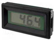 Voltmeter; digital,mounting; 0÷200mV; on panel; snap fastener AXIOMET