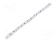 LED tape; RGB; 3535; LED/m: 30; 10mm; white PCB; IP65; 6W/m; 12VDC WISVA OPTOELECTRONICS