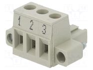 Connector: pluggable terminal block; plug; female; 12A; 250V; grey WIELAND