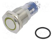 Switch: vandal resistant; DPDT; 3A/250VAC; IP67; ON-ON; amber BULGIN