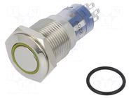 Switch: vandal resistant; DPDT; 3A/250VAC; IP67; ON-ON; amber BULGIN