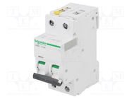 Circuit breaker; 400VAC; Inom: 0.5A; Poles: 2; Charact: D; 10kA; IP20 SCHNEIDER ELECTRIC