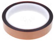 Tape: high temperature resistant; Thk: 0.06mm; 40%; amber; W: 19mm IPT