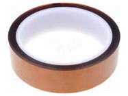 Tape: high temperature resistant; Thk: 0.06mm; 40%; amber; W: 25mm IPT