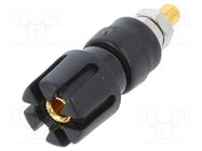 Connector: 4mm banana; socket; 30A; 60VDC; 48mm; black; gold-plated CLIFF