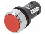 Switch: push-button; 22mm; Stabl.pos: 1; NC; red; none; 1A/240VAC ABB