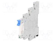 Relay: interface; SPDT; Ucoil: 230VAC; 6A; 6A/250VAC; 6A/30VDC; IP20 MORSETTITALIA