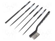 Kit: files; planisher; Overall len: 200mm; 100mm; bag; 5pcs. ENGINEER