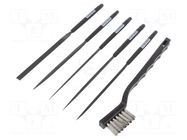 Kit: files; bag; planisher; Overall len: 200mm; 100mm; 5pcs. ENGINEER