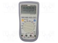 Digital multimeter; LCD; 3,75 digit; Bargraph: 41segm; 400÷40MΩ GW INSTEK
