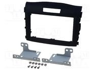 Radio frame; Honda; 2 DIN; black/rubber-touch ACV